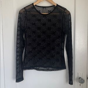 Anthropologie Sheer Bow Top